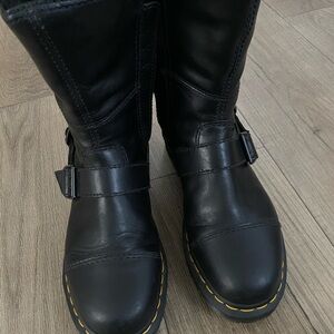 Dr. Martens Black Leather Combat Boots